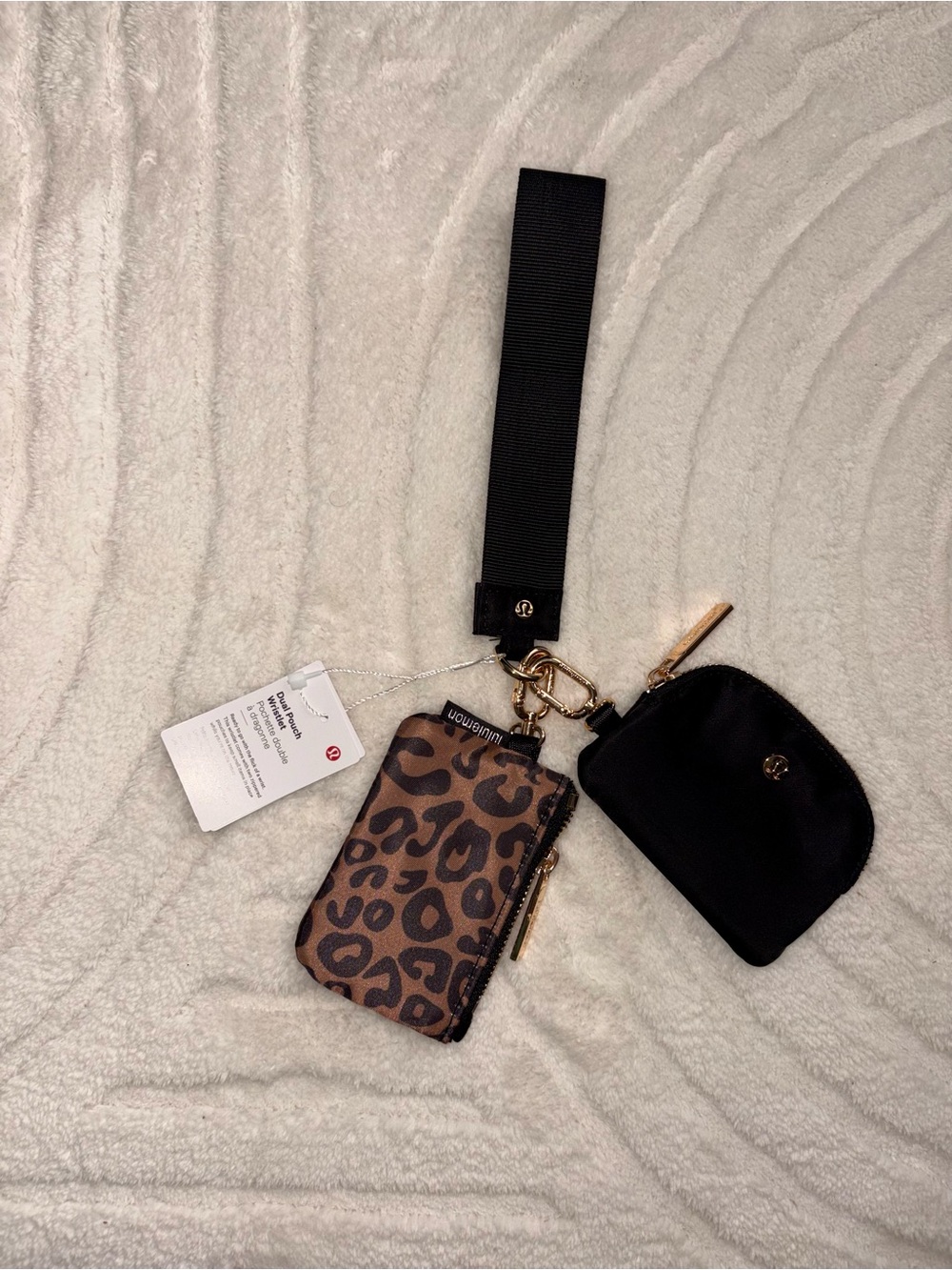 lululemon athletica Leopard and Black Wristlet Key & Card Holder